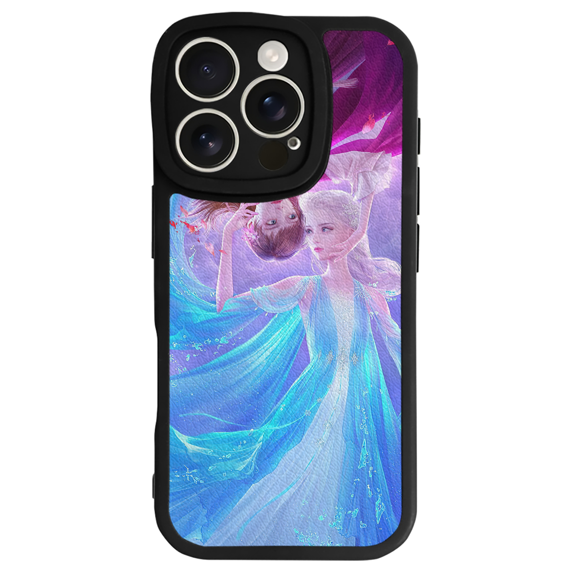 （画像用） アナと雪の女王 アンナ エルサ Frozen Anna Elsa 【iPhone 16シリーズ対応】シリコンスマホケース（レザー調） 材質：シリコン